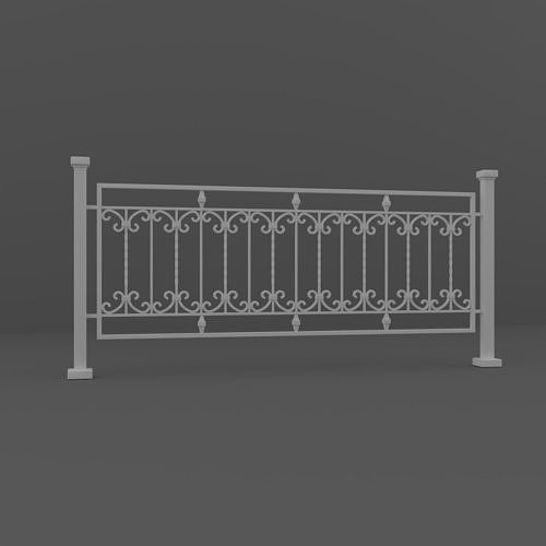 Iron Fence 3D model