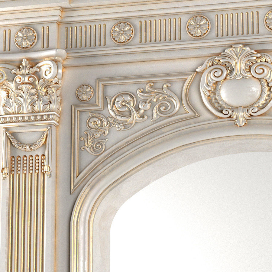 Arched doorway Arch in classic style 3D model_3