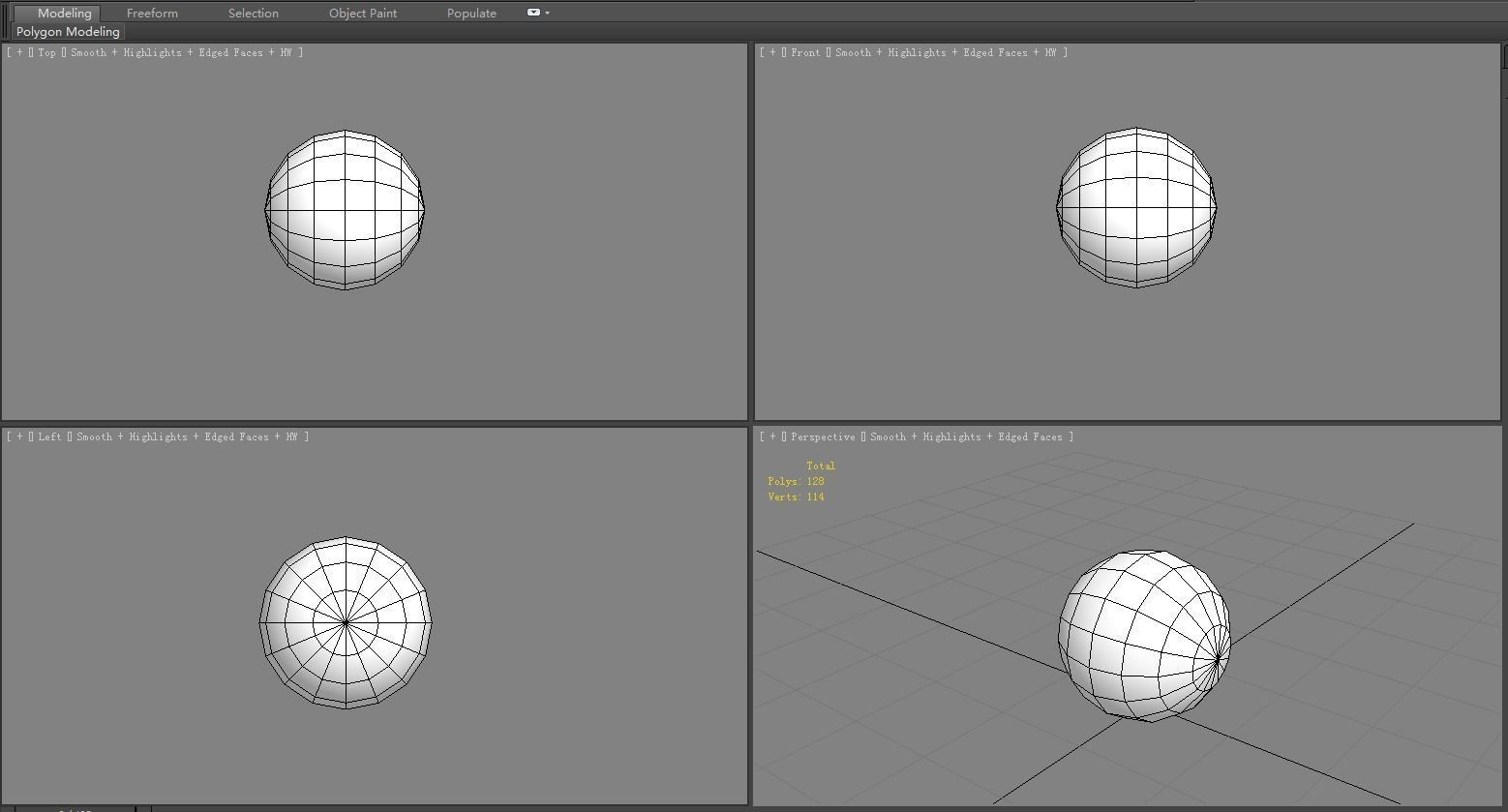 Cartoon snowball Low-poly 3D model_4