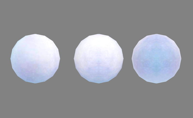 Cartoon snowball Low-poly 3D model_1