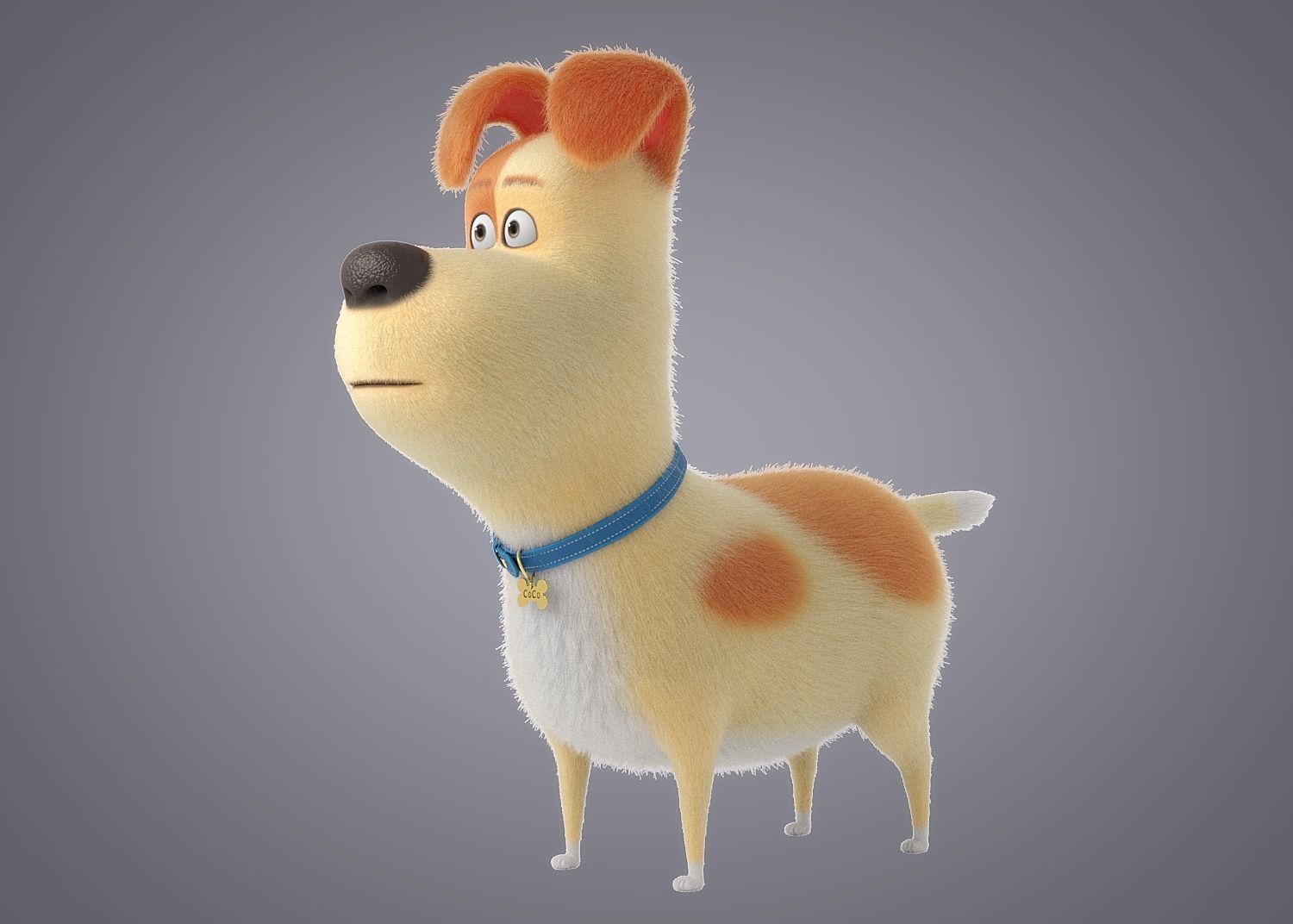 Cartoon Dog Rigged 3D model_11