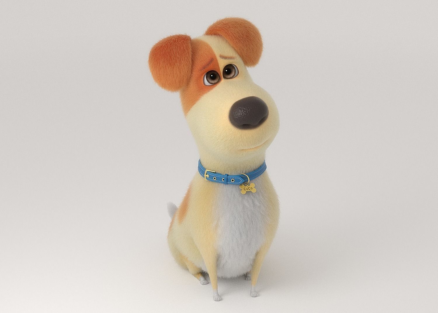 Cartoon Dog Rigged 3D model_2