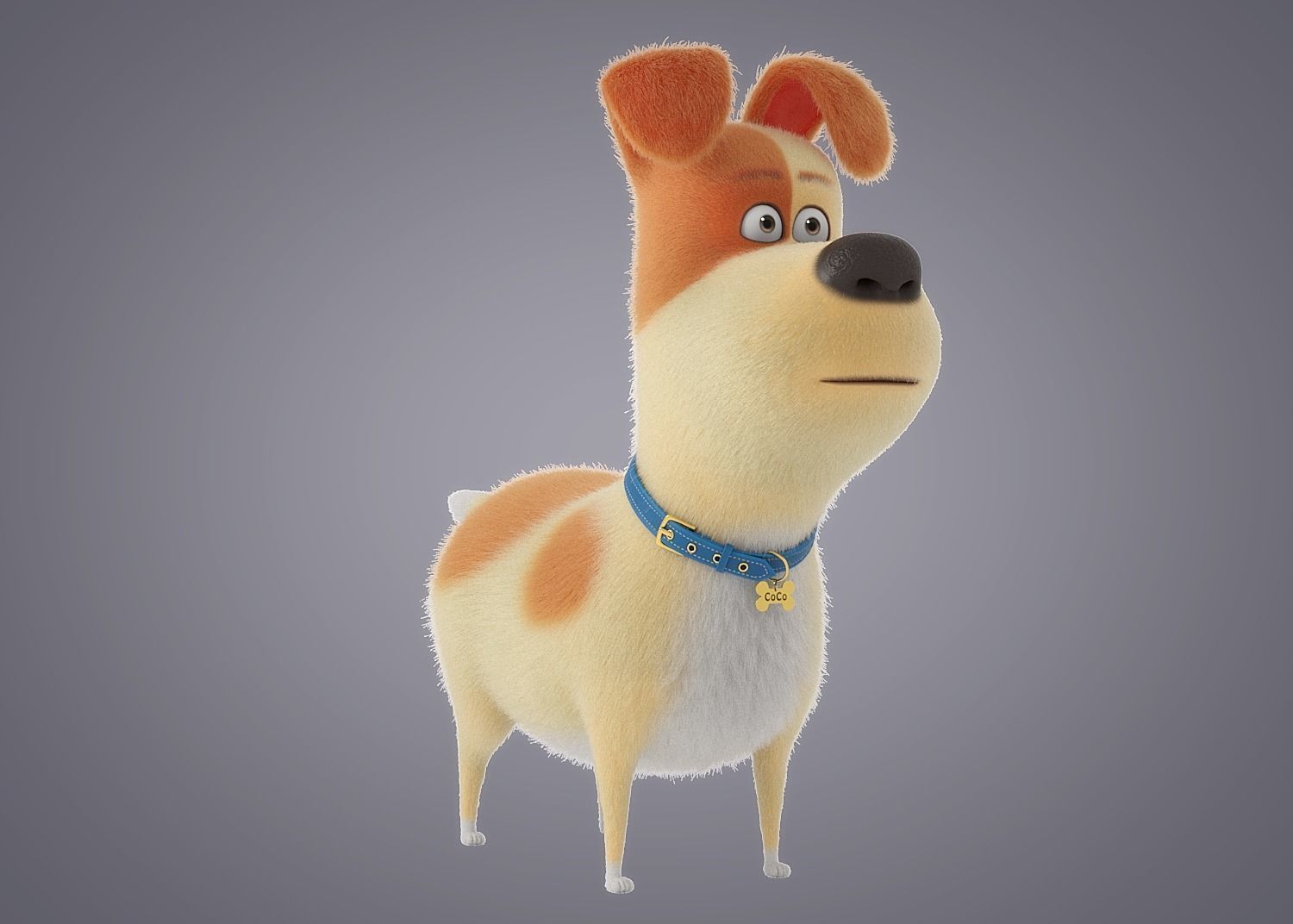 Cartoon Dog Rigged 3D model_9