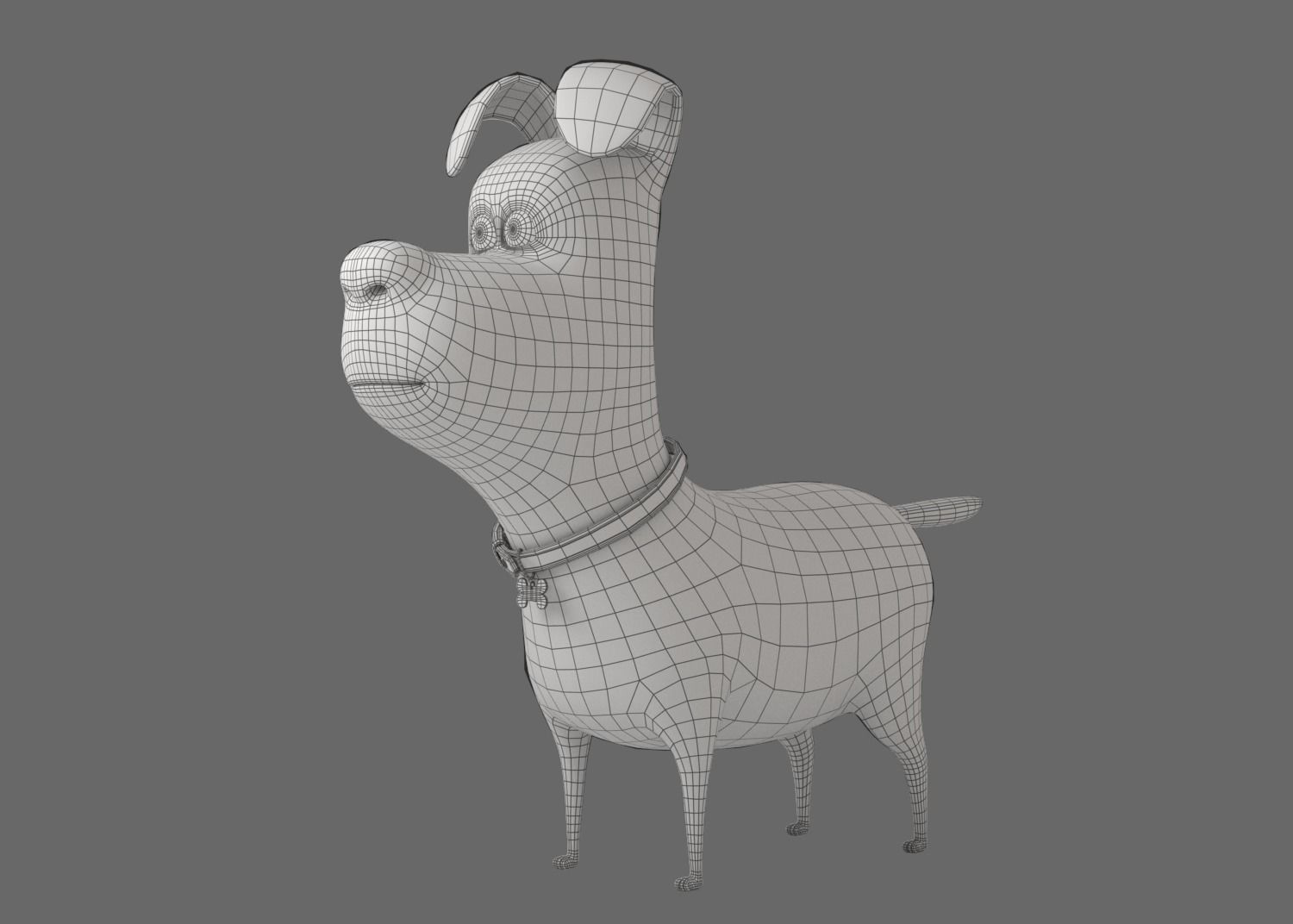 Cartoon Dog Rigged 3D model_14
