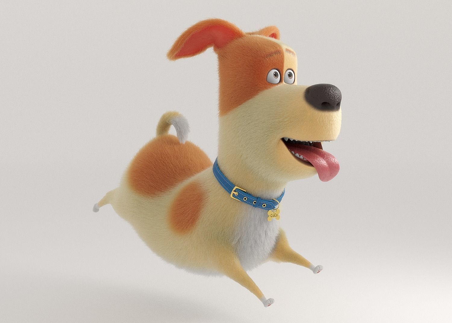 Cartoon Dog Rigged 3D model_3