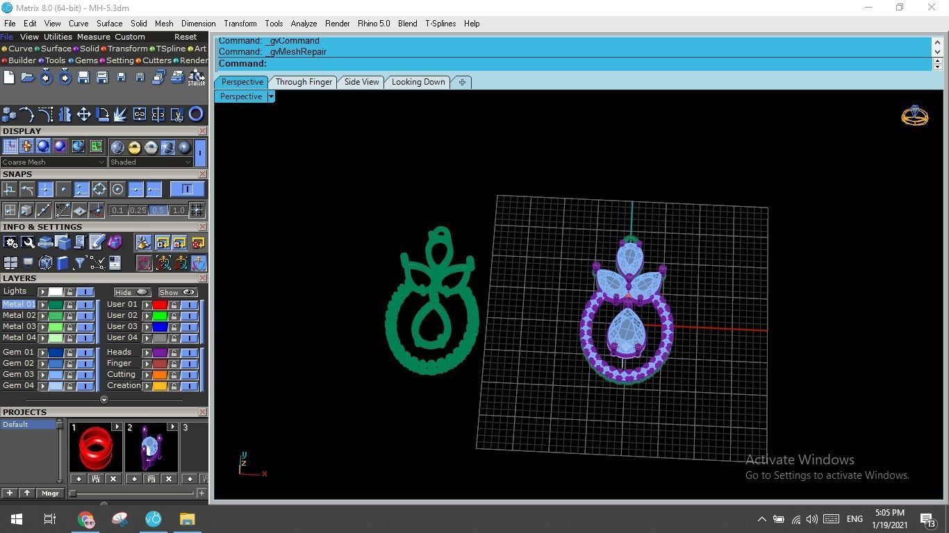 Pendant jewelry 3D print model 3D print model 3D print model_4