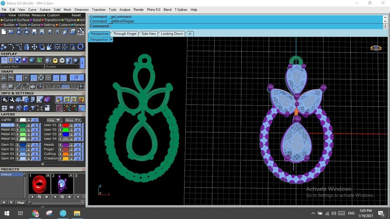 Pendant jewelry 3D print model 3D print model 3D print model_6