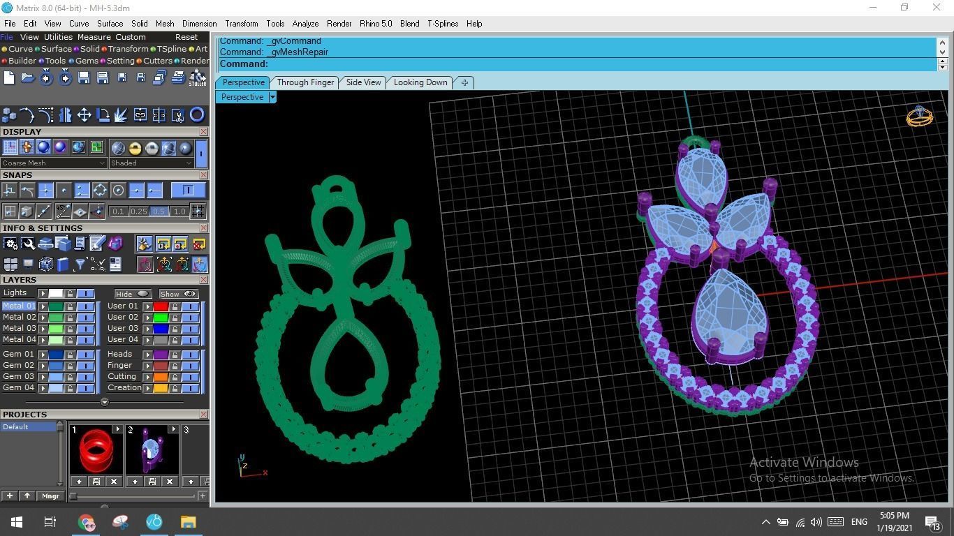 Pendant jewelry 3D print model 3D print model 3D print model_5