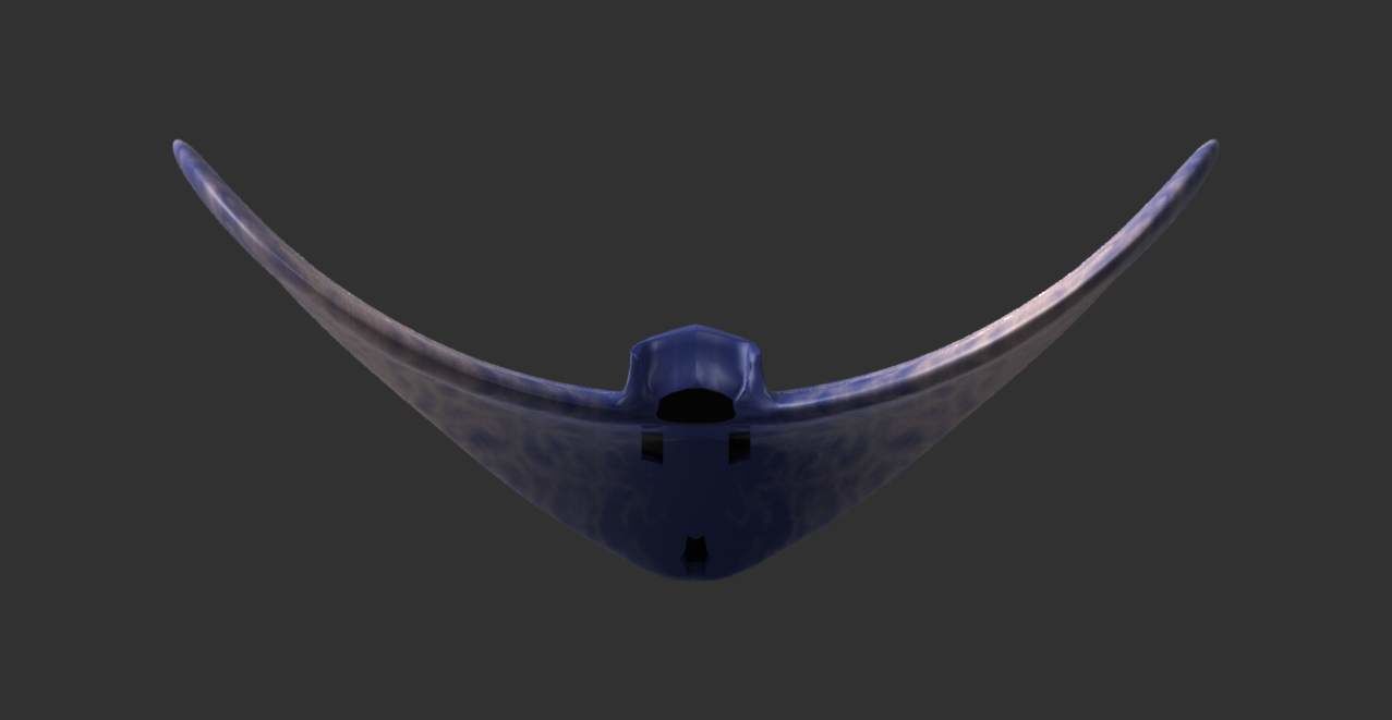 Ray space yacht 3D print model_4