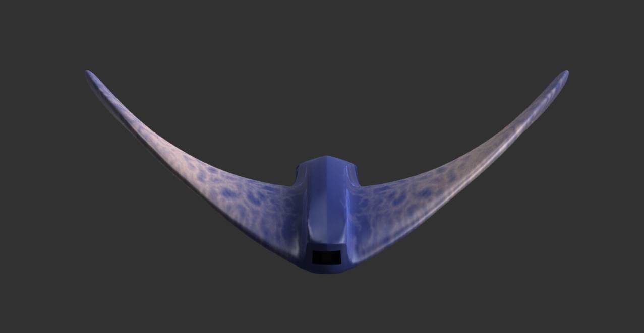 Ray space yacht 3D print model_3