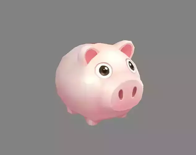 Cartoon Piggy bank - pink