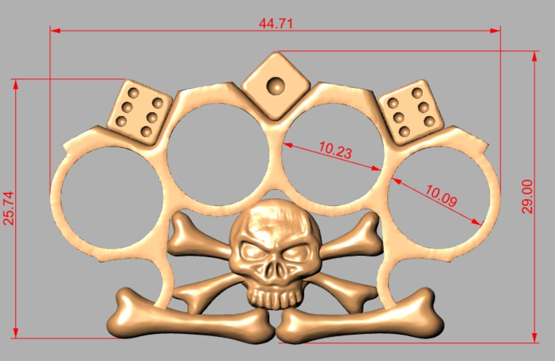 Brass Knuckles 3D print model_1