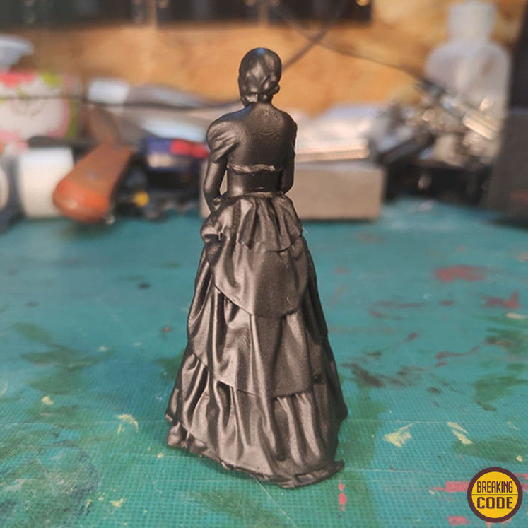 BKGcode Lady 1890 A 3D print model_2