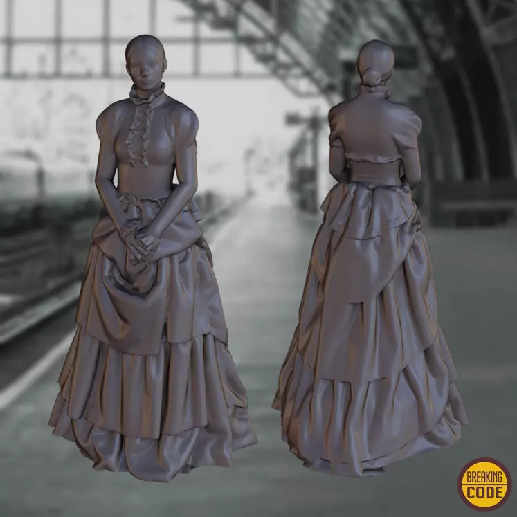BKGcode Lady 1890 A 3D print model_0