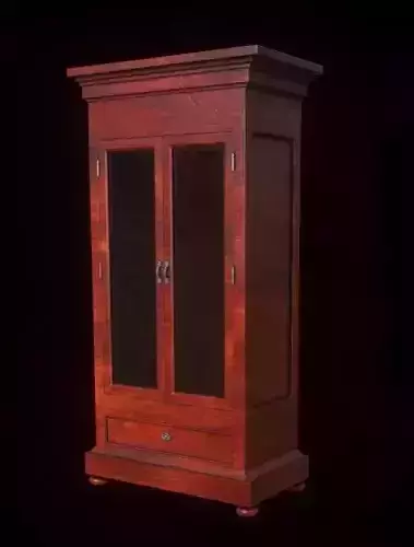 Cabinet wooden with glass doors