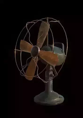 Old Fan Low-poly 3D model