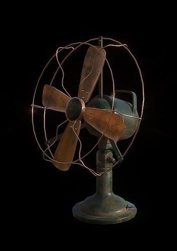 Old Fan Low-poly 3D model