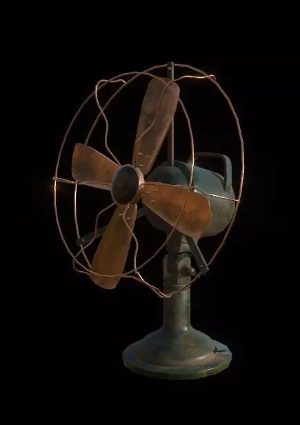 Old Fan Low-poly 3D model