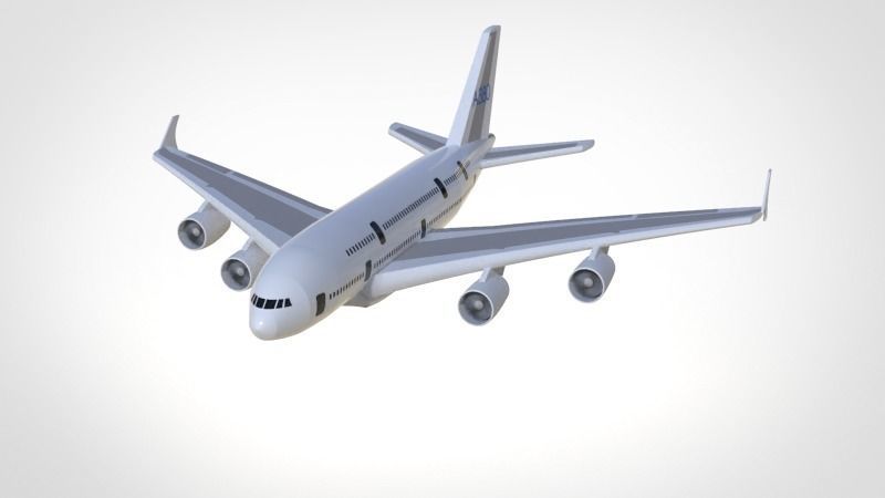 Airbus A380 3D model_1