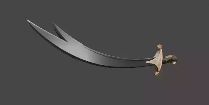 Zulfiqar Sword Low Poly