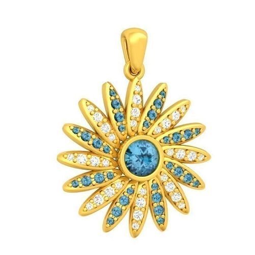 3D CAD Pendant With Diamonds 3D print model