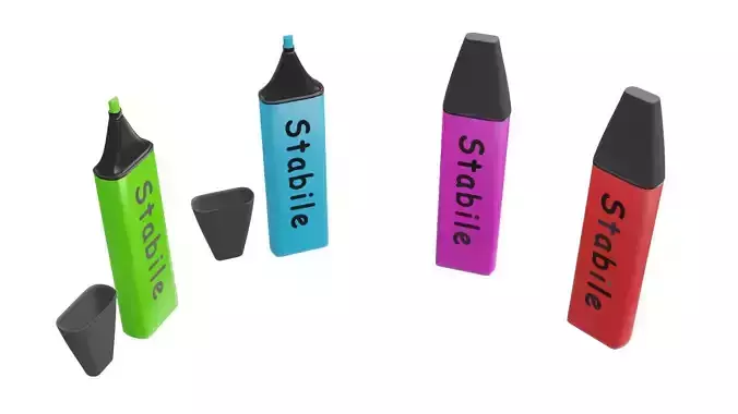 Highlighter Pen 3D Model