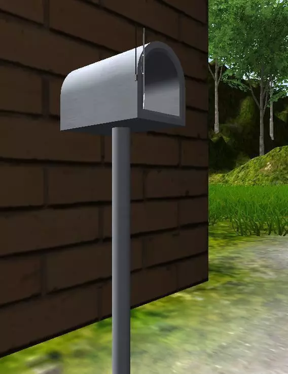 Mailbox Low-poly 3D model_0