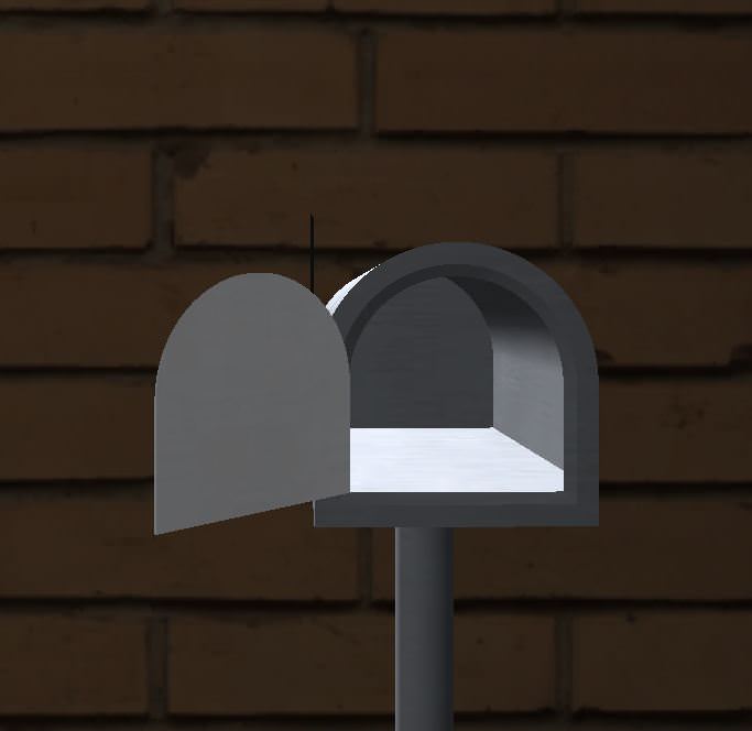 Mailbox Low-poly 3D model_1