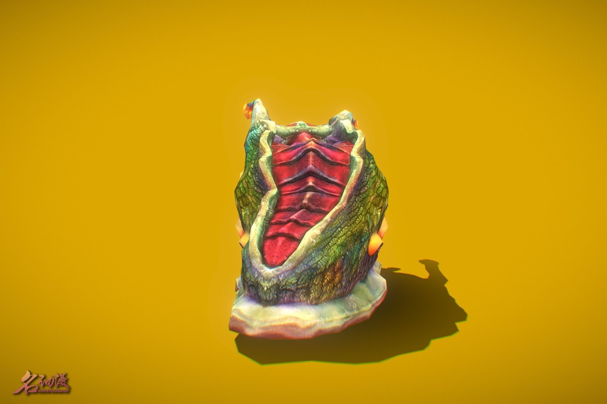 RPG Larva Low-poly 3D model_4