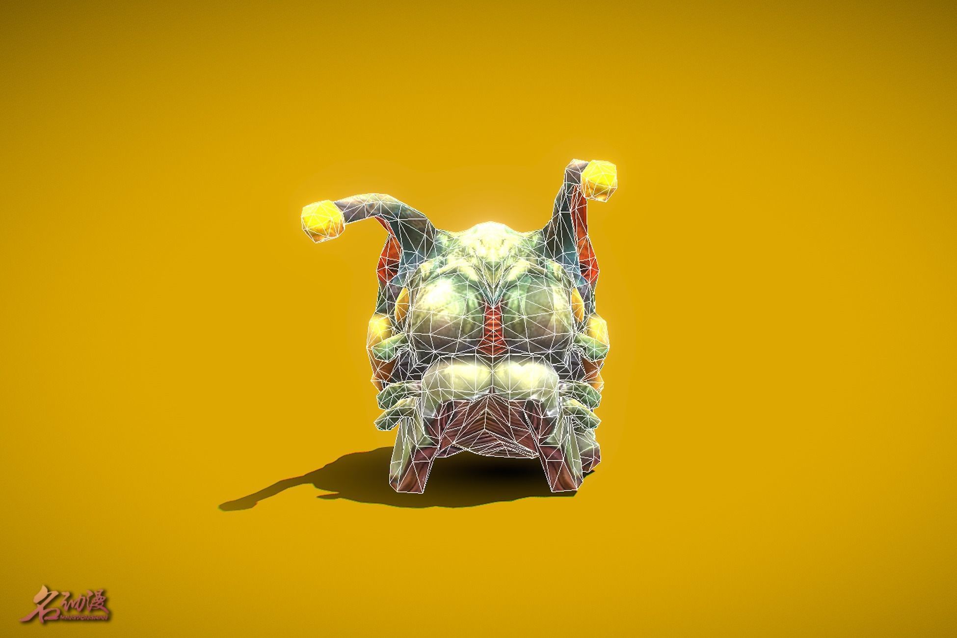 RPG Larva Low-poly 3D model_5