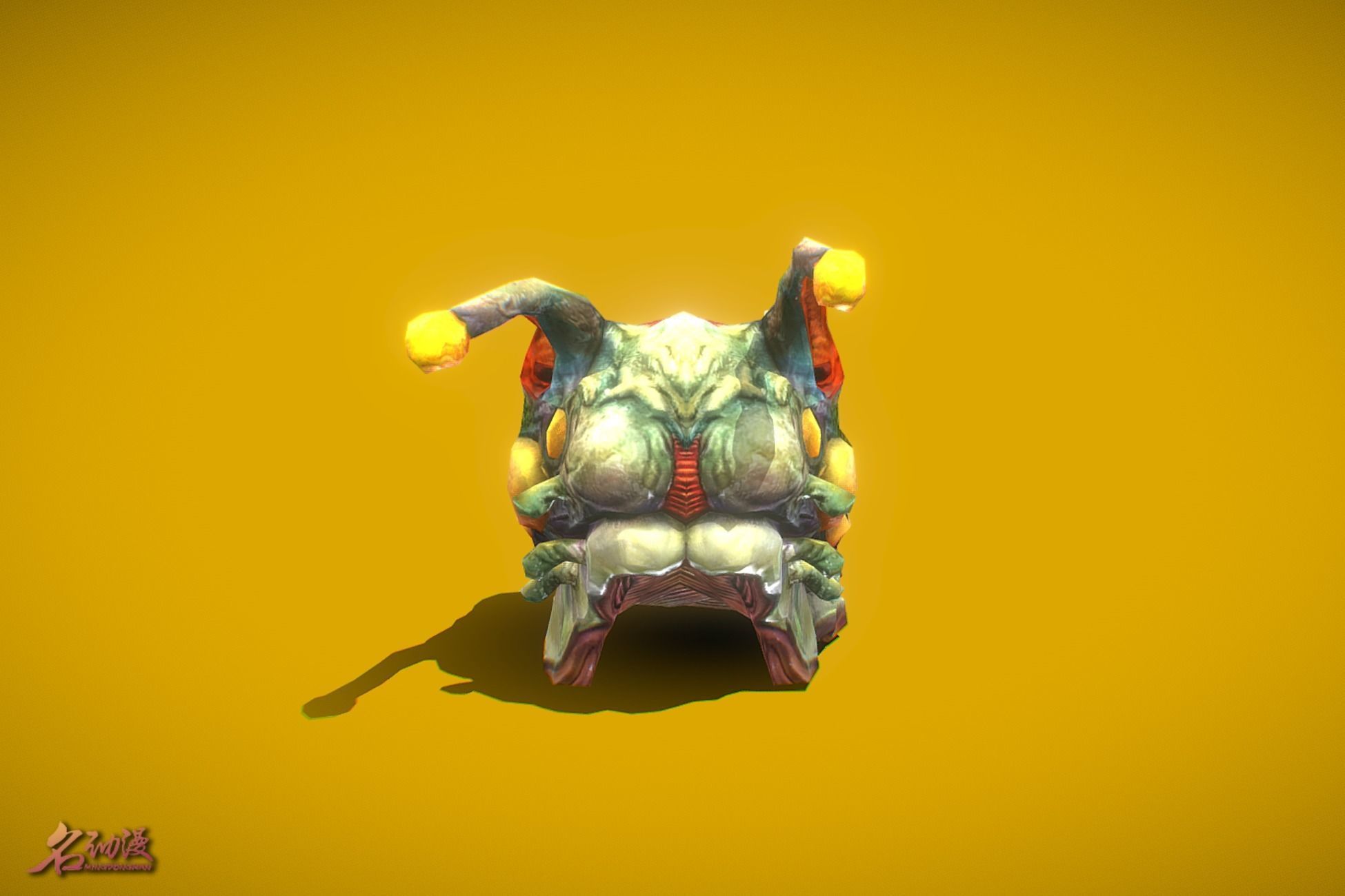 RPG Larva Low-poly 3D model_1