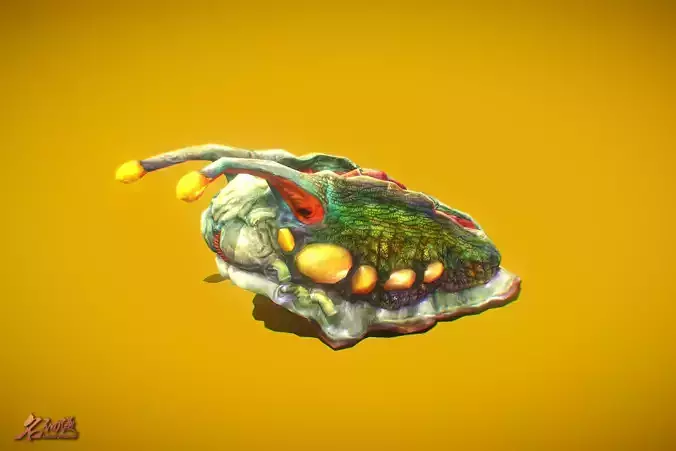 RPG Larva Low-poly 3D model