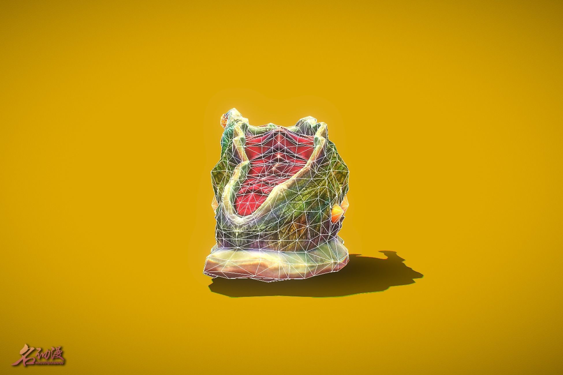 RPG Larva Low-poly 3D model_6