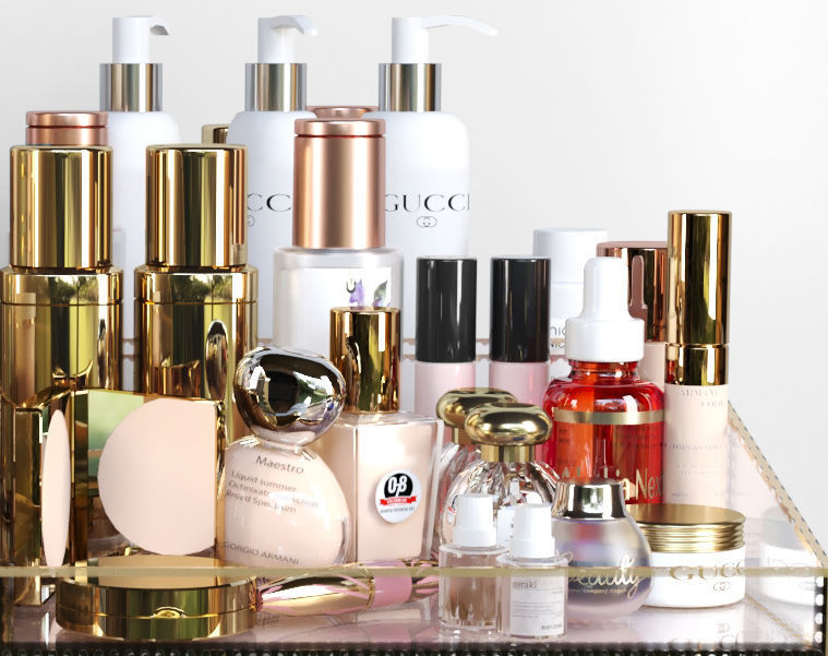 Cosmetic set for beauty salon 3 3D model_3