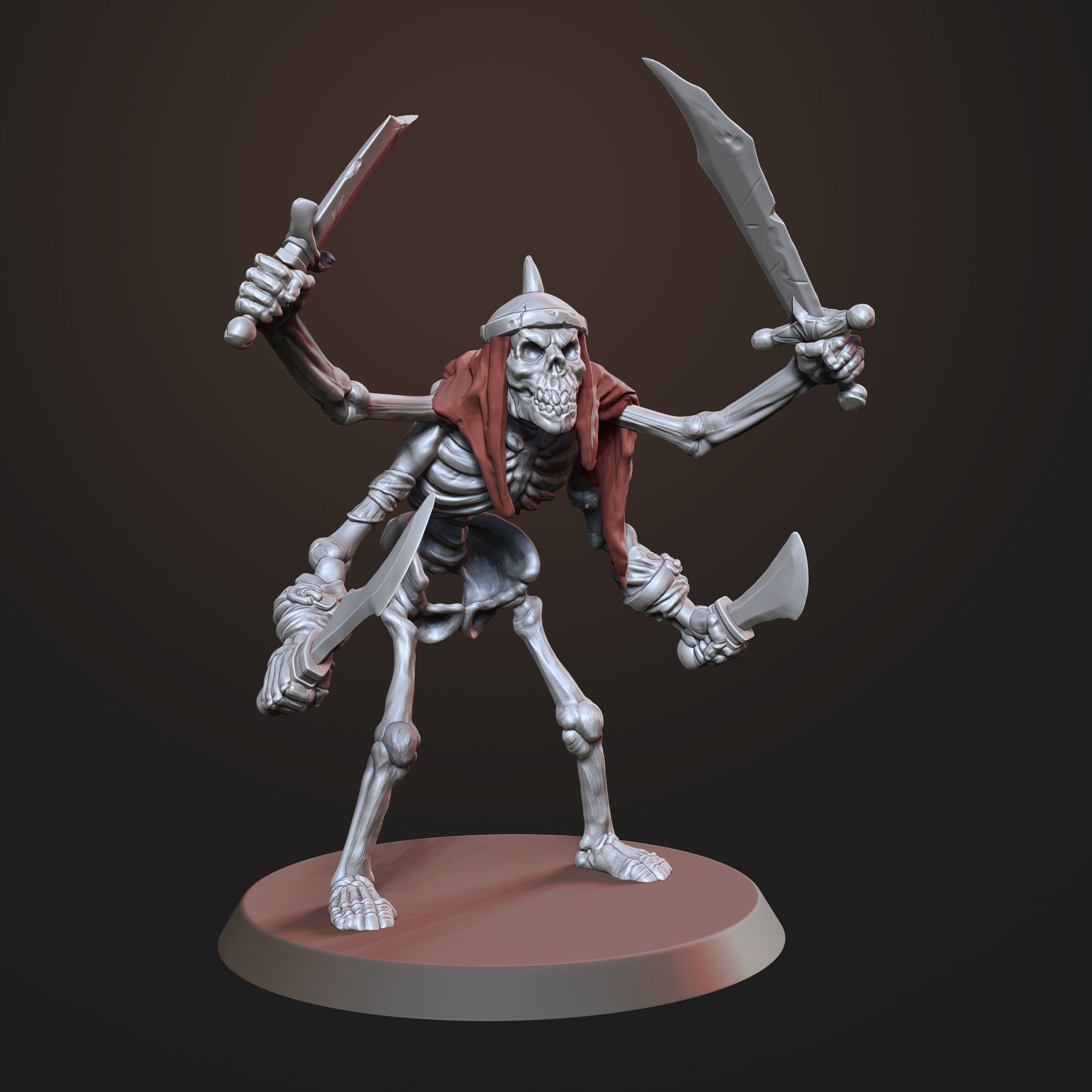 4 Armed Skeleton Dungeons and Dragons Monster 3D print model_2