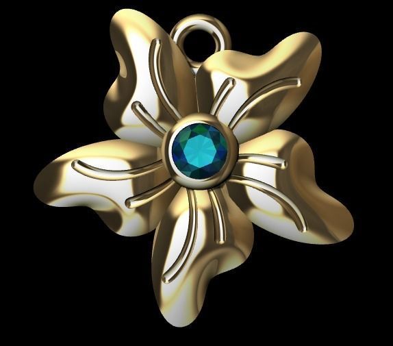Pendant flower from our Spiritua 3D model 3D print model_9