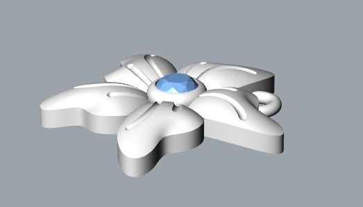Pendant flower from our Spiritua 3D model 3D print model_3
