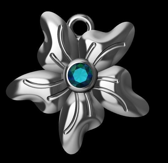 Pendant flower from our Spiritua 3D model 3D print model_8