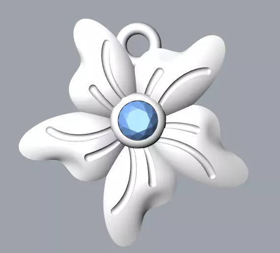 Pendant flower from our Spiritua 3D model 3D print model_0