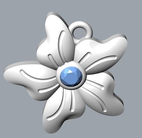 Pendant flower from our Spiritua 3D model 3D print model_2