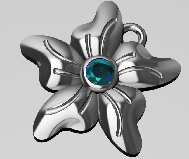 Pendant flower from our Spiritua 3D model 3D print model_7