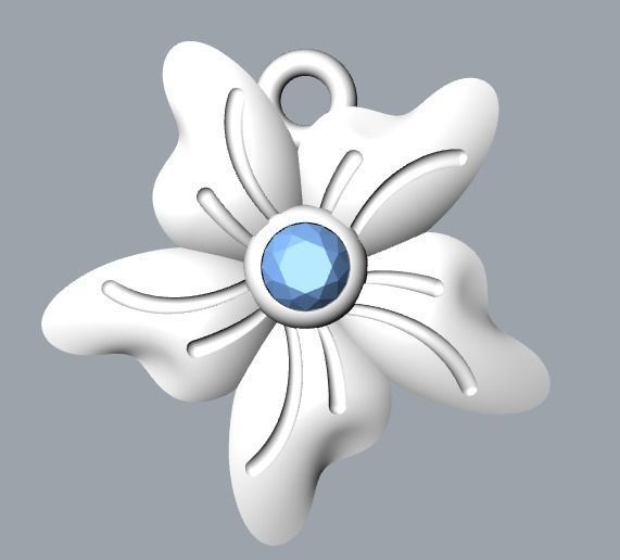 Pendant flower from our Spiritua 3D model 3D print model_1