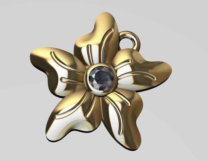 Pendant flower from our Spiritua 3D model 3D print model_5