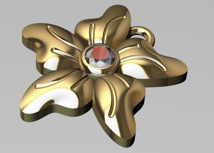 Pendant flower from our Spiritua 3D model 3D print model_6