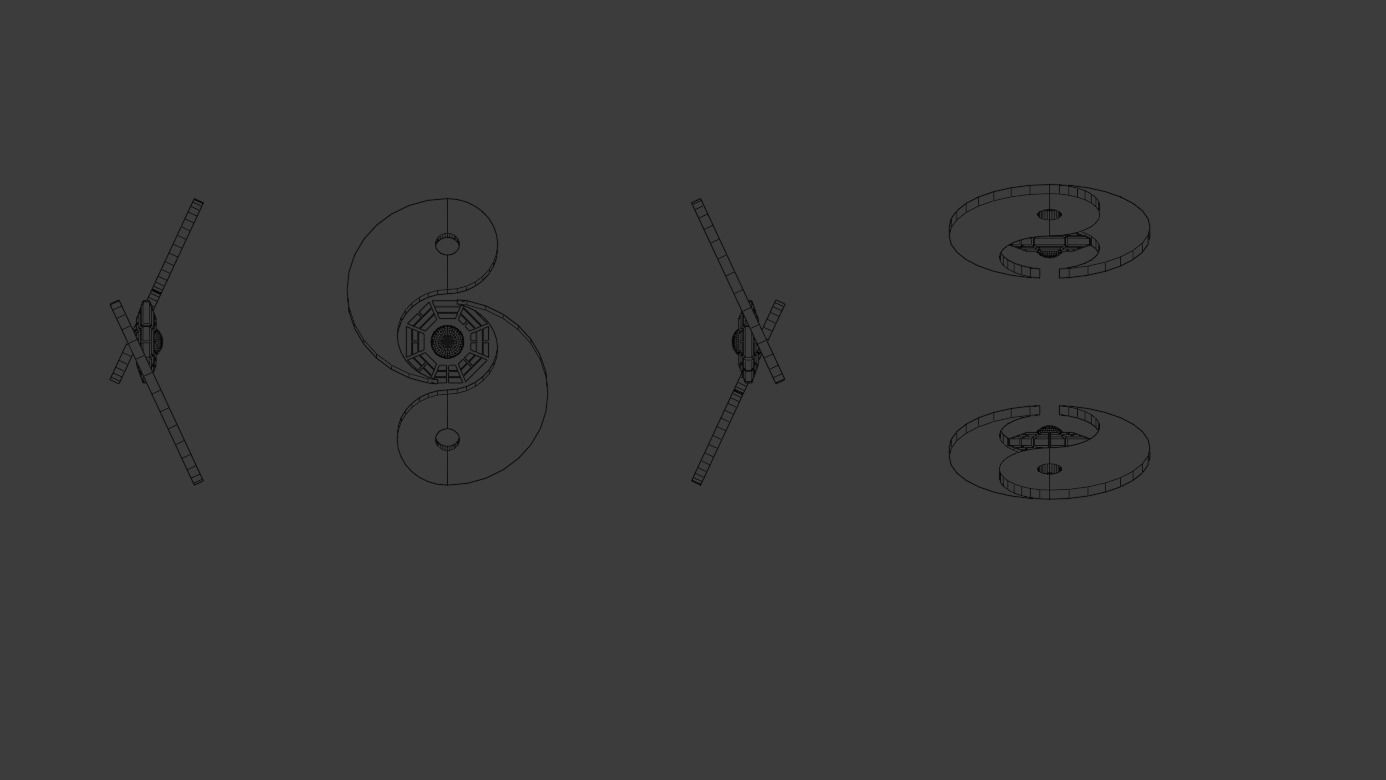 Bagua Yin Yang Low-poly 3D model_5