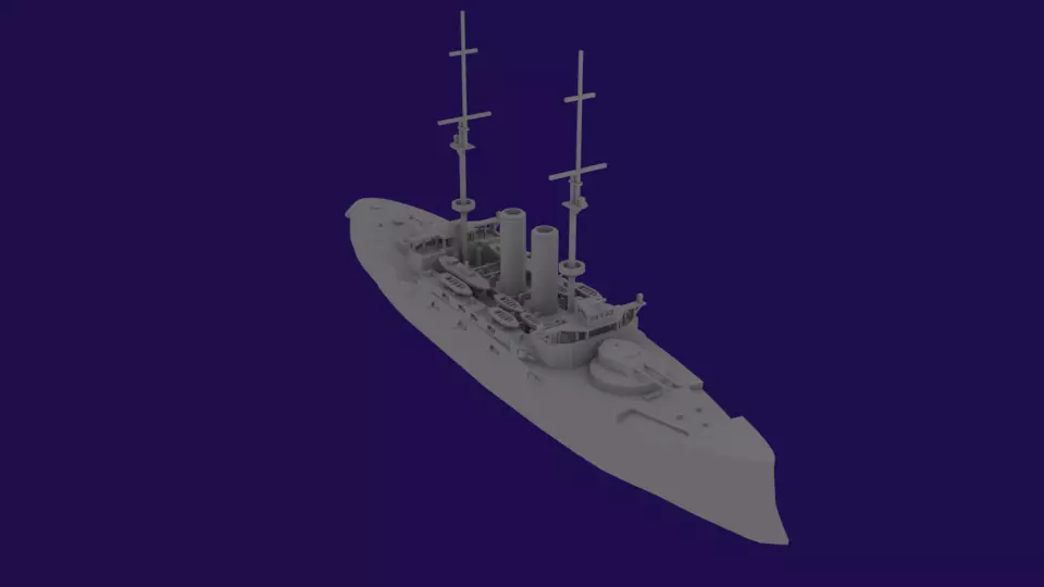 IJN Mikasa 3D print model_0