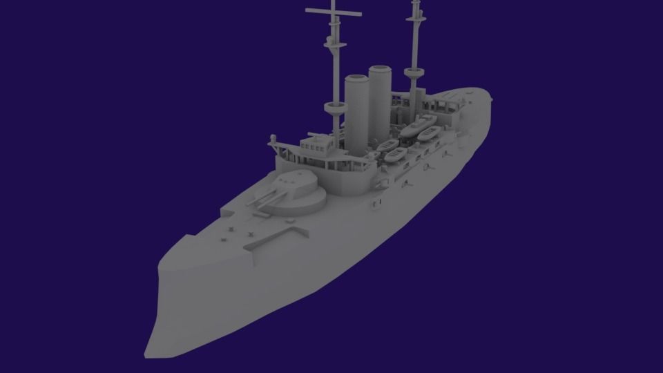 IJN Mikasa 3D print model_3