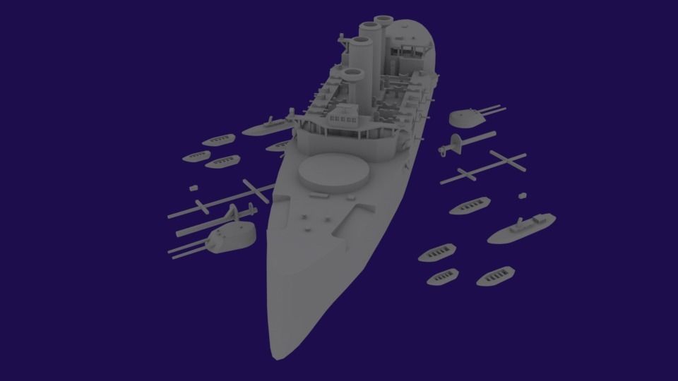 IJN Mikasa 3D print model_7