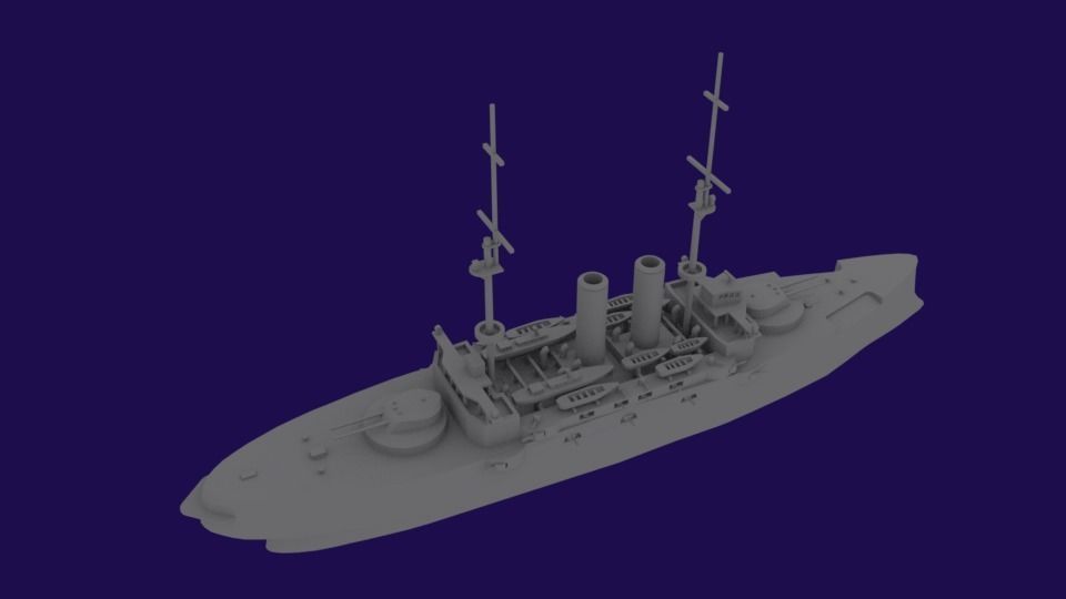 IJN Mikasa 3D print model_1