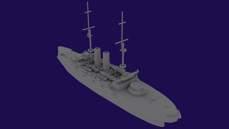 IJN Mikasa 3D print model_2